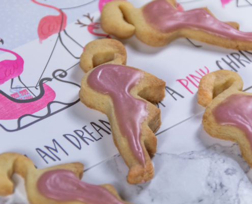 Flamingo Kekse Adventskränzchen